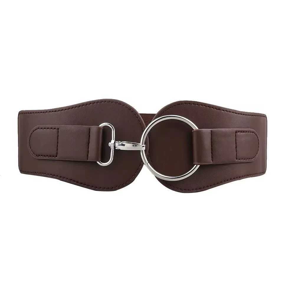 1pc Broad Red Elastic Corset Belt For Women White Elastic Waist Belts For Women Plus Size Dress Belt Easy Black Pretina W251024