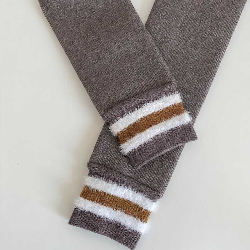 Toddler Girls Winter Thermal Leggings Autumn Children Velvet Thick Pants Kids Warm Cute Princess Stripe Tights Baby AccessoriesT251024