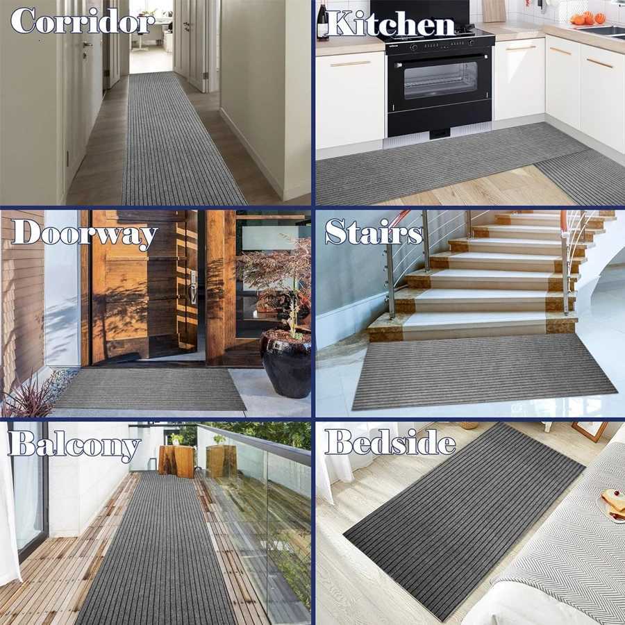 Striped rubber carpet door mat kitchen floor mat section door mat nonslip and waterproof easy to clean free to cut C251024