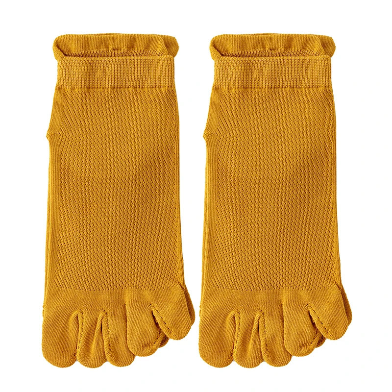 5 Pairs Summer Mens Socks Soft Meshe Breathable Cotton Sweat Absorbent Five Finger Socks Outdoor Sports Split Toe Socks 251023