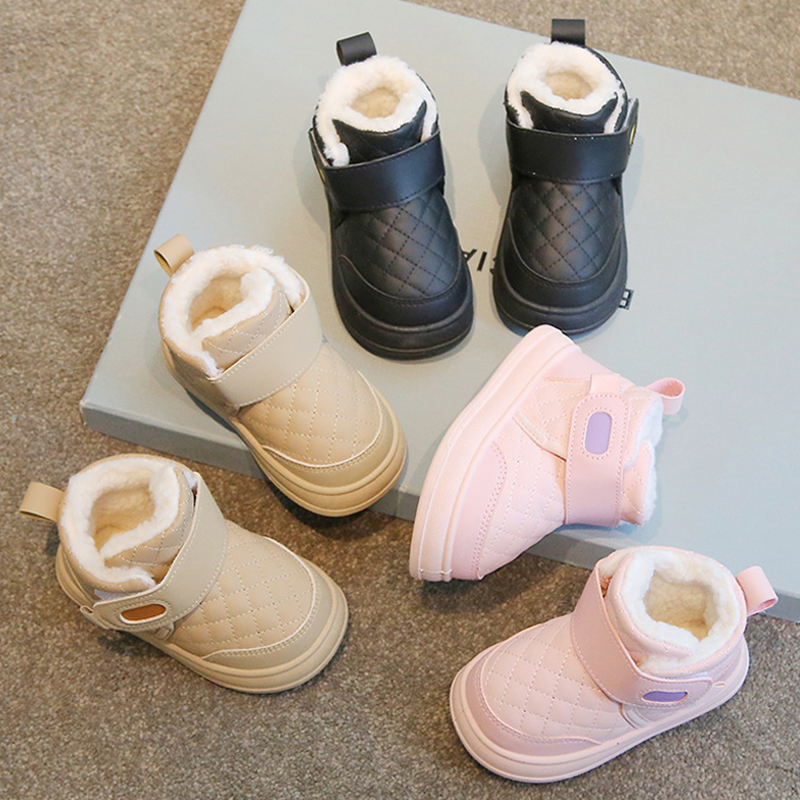 Toddler Snow Boots Children Outdoor Boots Kids Warm Plush Boots Shoes Umshop Non-slip Boys Girls Winter Shoes Boots Size US5.5-US1Y U1155