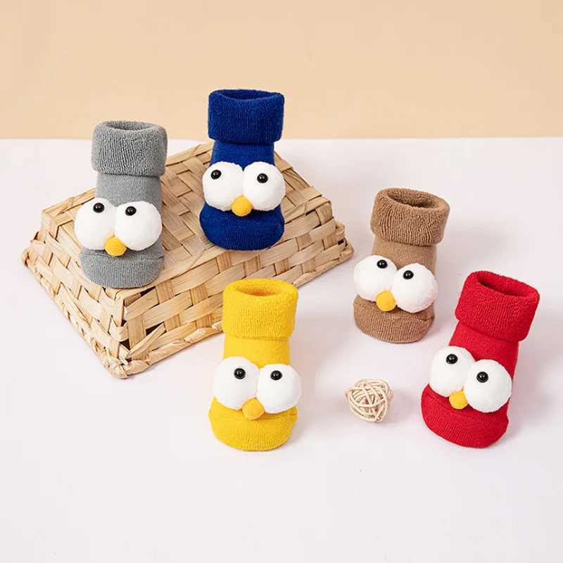 2021 New winter cartoon big eyes baby socks floor nonslip toddler baby foot socks J251024