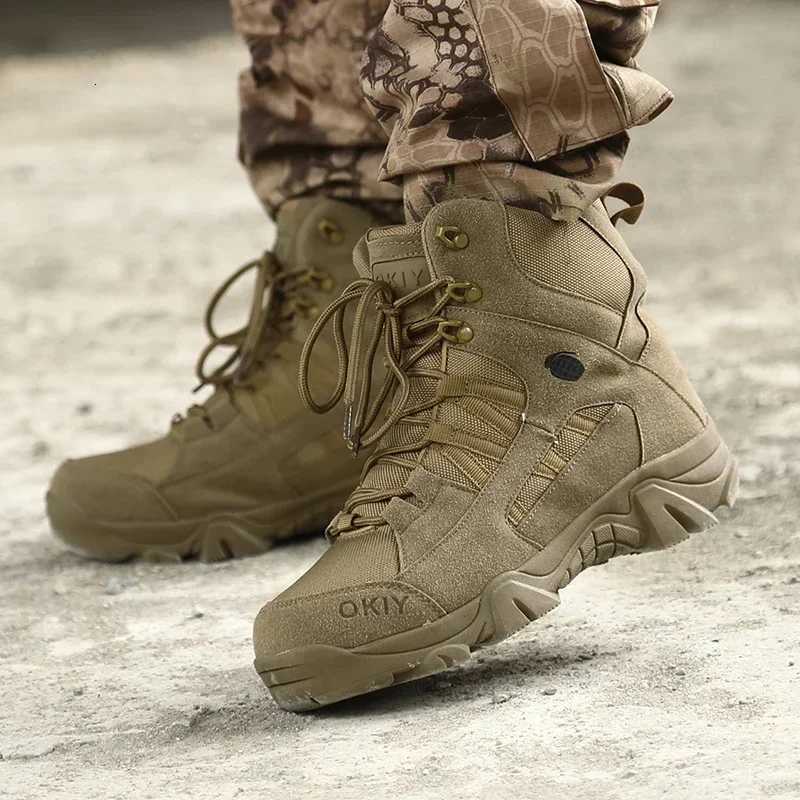 2024 Fashion Mens Desert Combat Boots Outdoor Leather Hiking Shoes Men Hunting Work Safty Boots Mens Short Boots ankle boots W251024