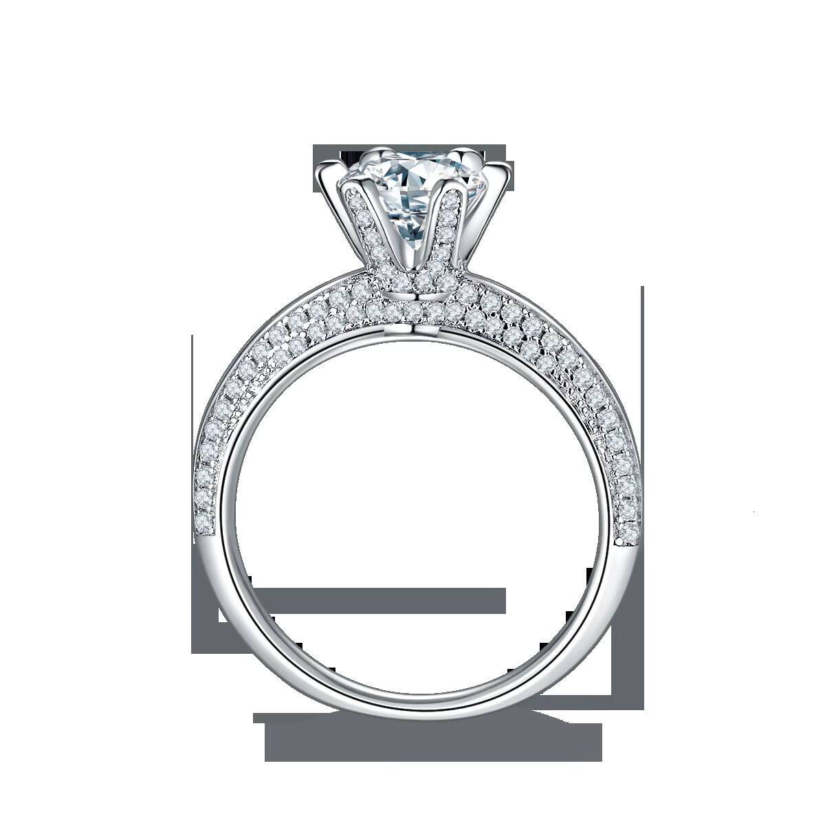 65 mm Moissanite New Arrival High Quality in Stock 925 Sterling Silver Jewelry 18K Gold Ring for Women Engagement Rings