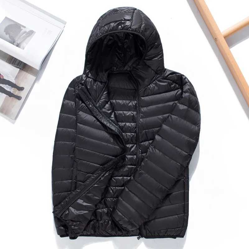 Mens Fashion Hooded Solid Lightweight Down Jacket 2021 New Arrivals Men Short Large Size Puffer Jackets Male Casual Light Coats Z251024