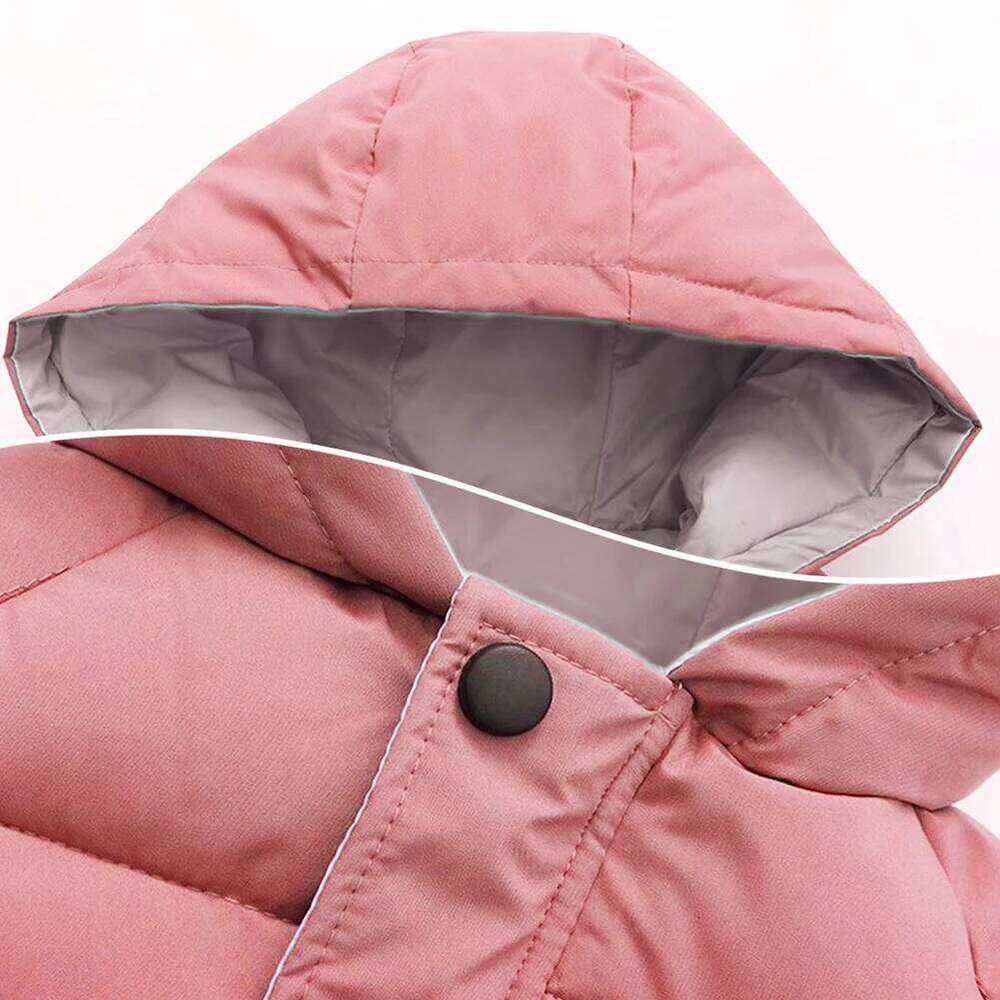 Boys Girls Down Cotton Coat Hooded Kids Padded Puffer Jackets Casual Winter Outerwear Warm Thick Children's Parka Overcoat
