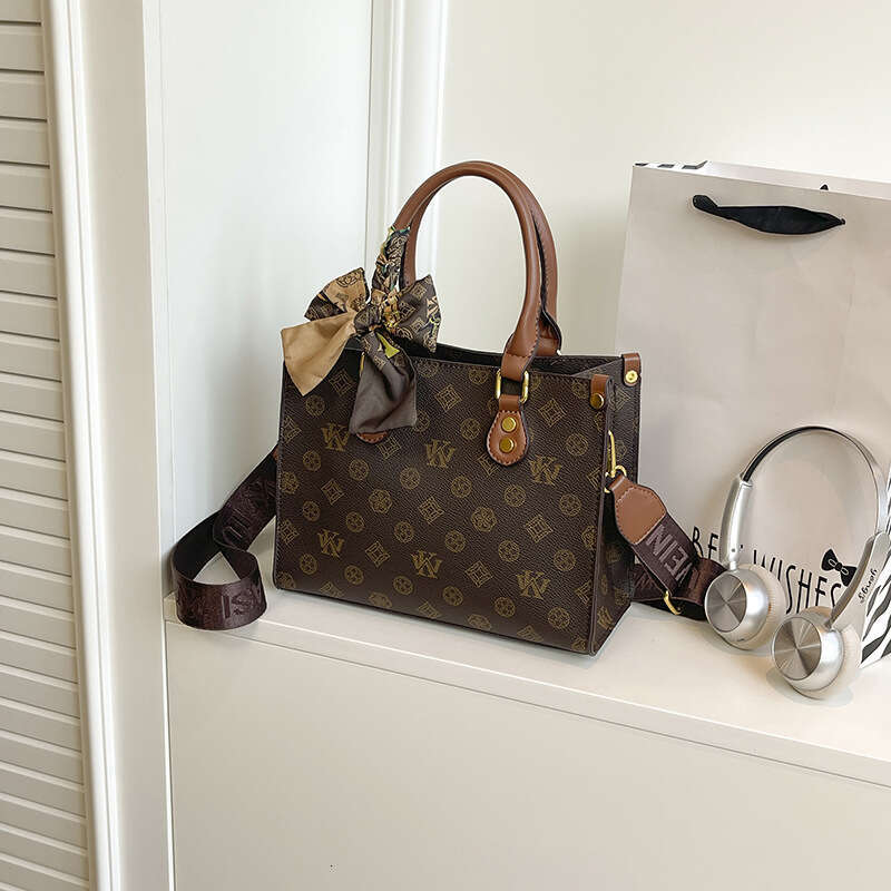 Fashion Designer Bag for Women Handbag Tote Bags with Scarf New Pattern Printed Ladies Shoulder Crossbody Bag