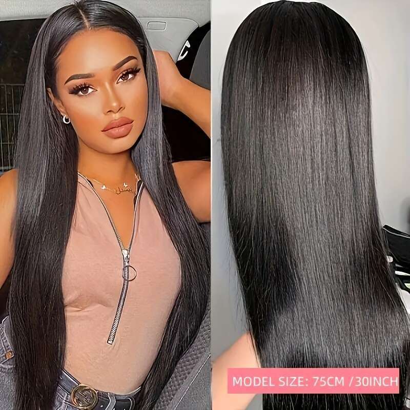 Human Hair Plucked 200% Density Pre Cut Lace Free Part Glueless and Go Wig HD Straight 4x4 wig human hair Real No Glue Ready to Wear Wigs for Women