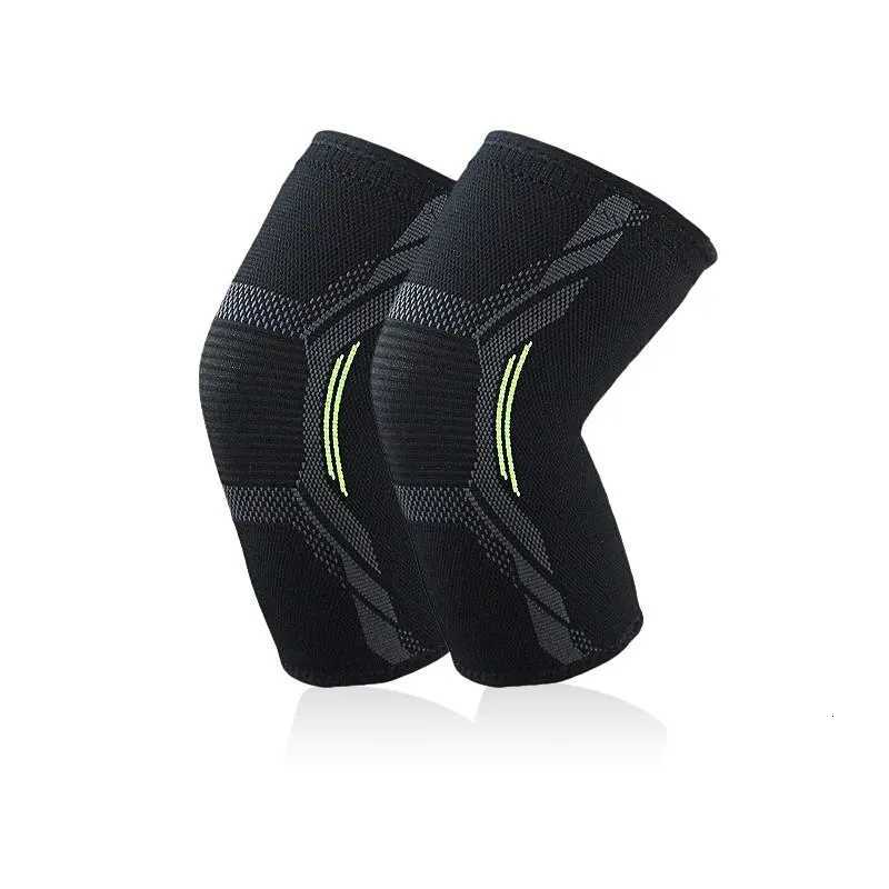 Single Knitted Nylon Sports Knee Pad Riding Protective Gear Running Basketball Skipping Rope Warm Knee Pad Foot Cold Proof BlackW251024
