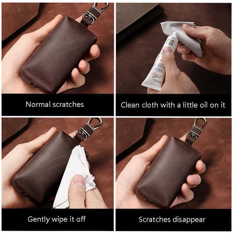 Genuine Leather Zipper Car Key Case Coin Purse Wallet with Key Car Smart Change Purse Coin Pouch Keychain Holder for Men Women Z251023
