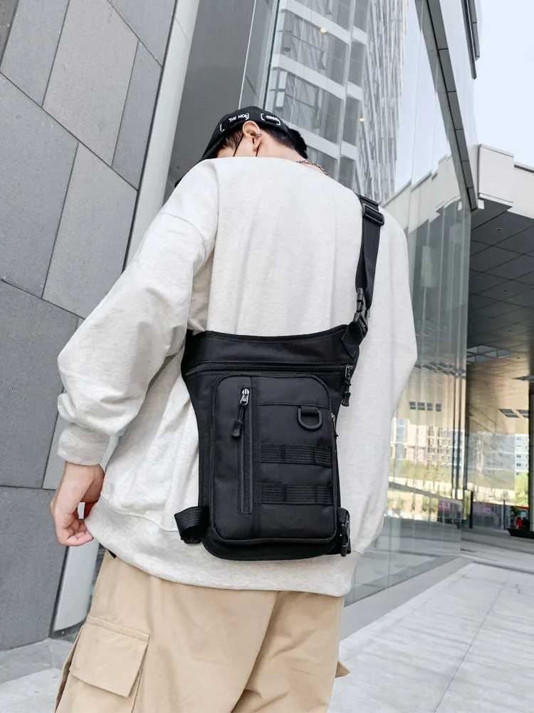 Men Waist Bag Fanny Pack Adjustable Strap Portable Thigh Pack Decor Hip Pouch Drop Leg Bag for Running Riding Travel Fishing sacL251024
