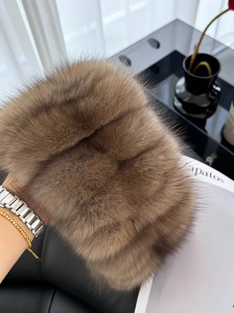 Fashion Women Real Sable Fur Scarf Style Lady Warm Soft Natural Mink Fur Shawl Wrap Neckerchief Scarves 251020