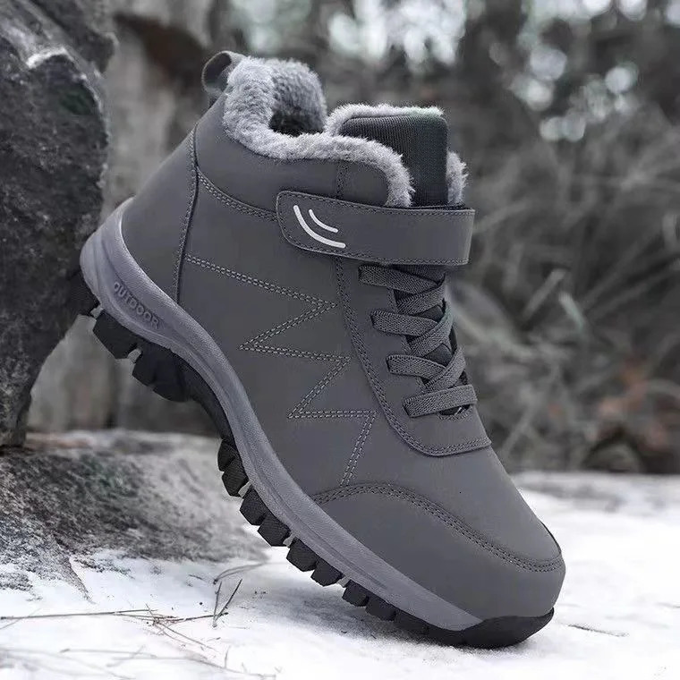 Mens Outdoor Sports Cotton oes Winter Fce Lined High Top Thi Bot Climbing Casual Warm Boots JIFANPAUL251020