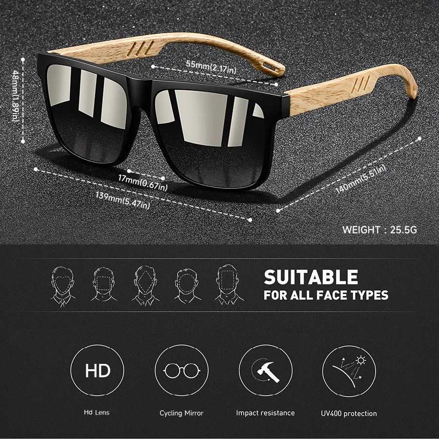 New Fashion Vintage Square Frame Sunglasses Men Women Fishing Driving Luxury Brand Designer Sun Glasses UV400 EyewearT251024