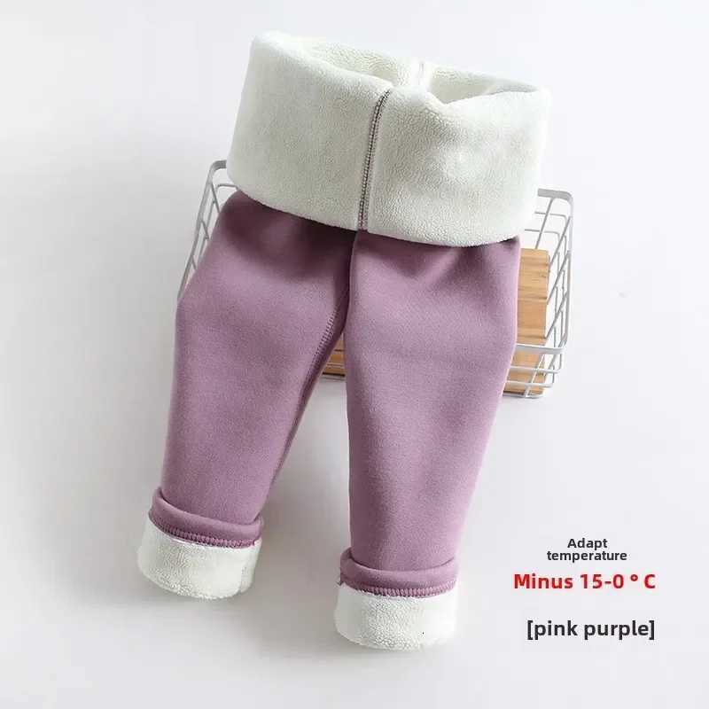 Girls Leggings Children Clothes Winter Girls Fleece Leggings Thermal Pants Warm Kids Solid Color Simple Casual PantsT251024