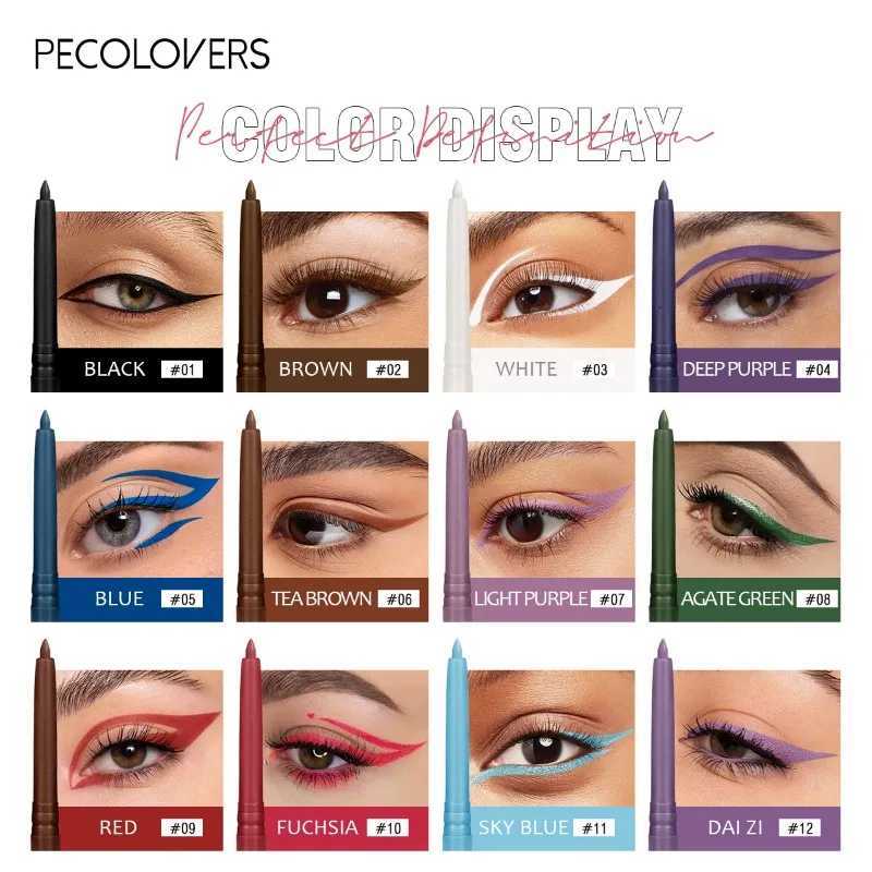 1PC Waterproof Silky Colored Eyeliner Pen Easy To Slide Rich in Color Antismudge Suitable for Music Festivals PartiesL251024