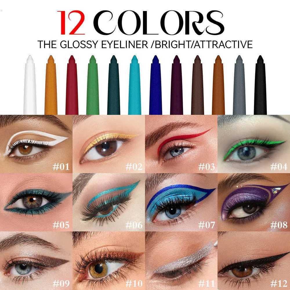Single color pearlescent eyeliner gel pen eyeshadow pencil waterproof eyeshadow stick undercover highlighterL251024