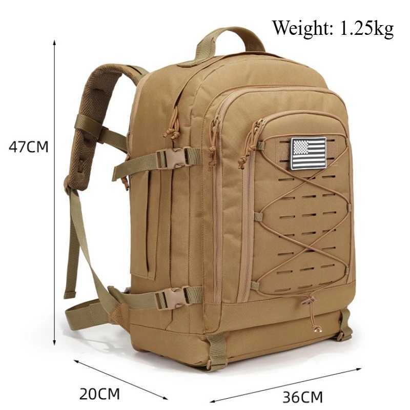 Tactical Outdoor Climbing Backpack Large Capacity 50L Dual Shoulder Bag Hiking Bag for Hiking Climbing Oxford Material Unisex J251024