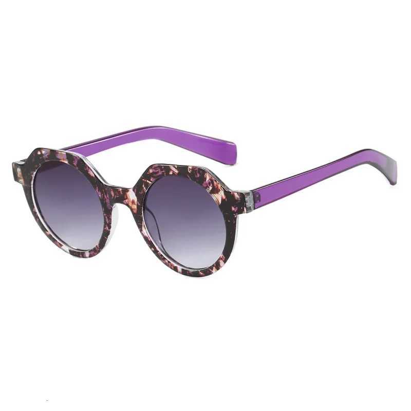 Ins Popular Fashion Round Women Punk Sunglasses Retro Rivets Men Trending Sun Glasses Gradient Shades UV400T251024