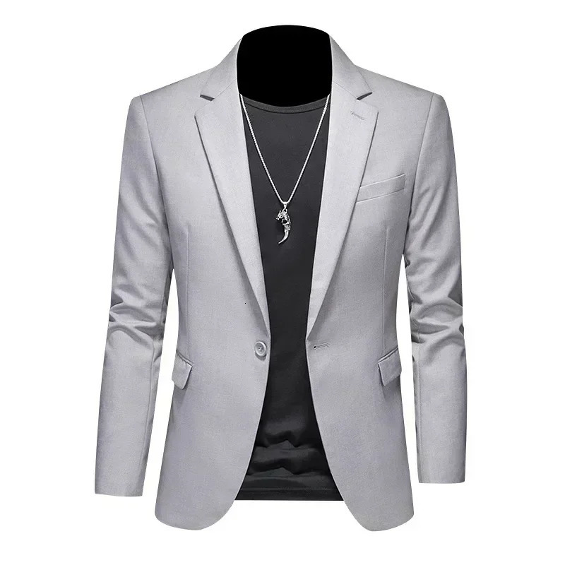 Fashion Mens Business Casual Blazer Black White Red Green Solid Color Slim Fit Jacket Wedding Groom Party Suit Coat M6XL 251023