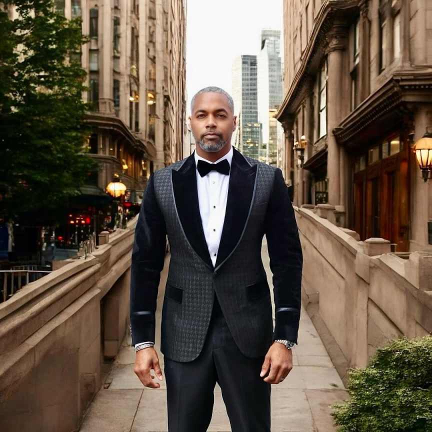 Classic 2 Piece Men Suits One Button Velvet Peaked Lapel Wedding Tuxedos Plaid Patterned Formal Party Custom Made