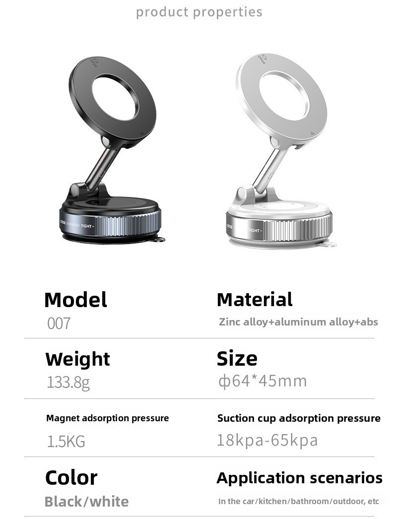 360 Floating Strong Car Phone Desk Windshield Dashboard Window Mount Magnetic Holder