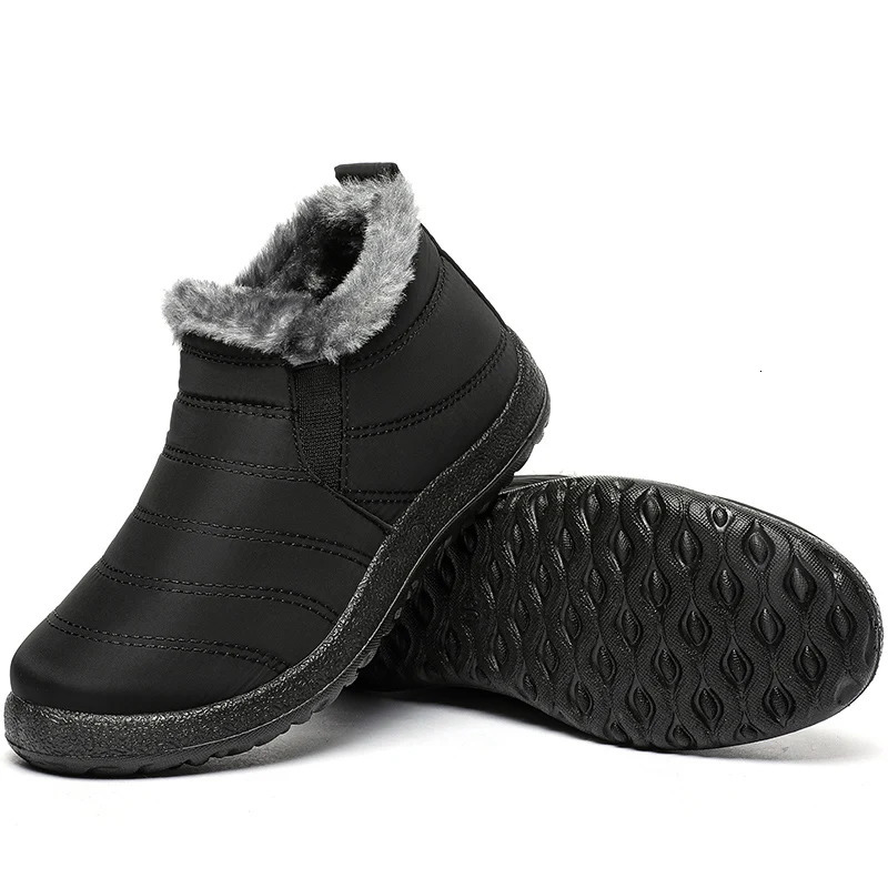 Men Boots Black Blue Winter Shoes For Man Waterproof Snow Boots Ankle Winter Boots For Men Fur Footwear Combat Botas Para Hombre251020