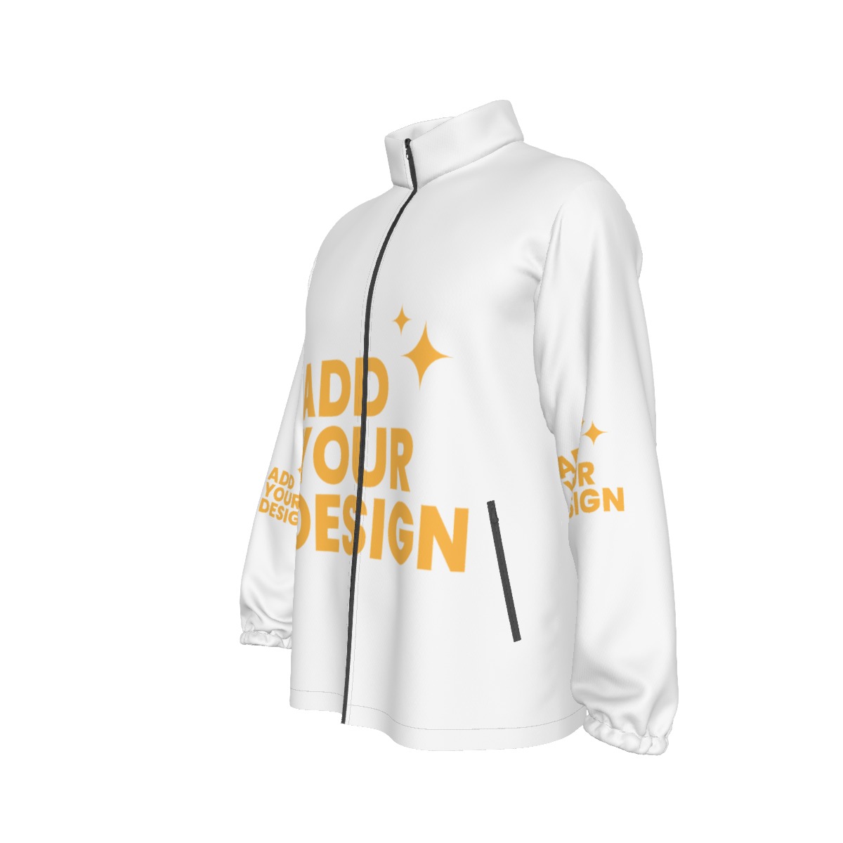 DHgatepod Men's Stand Collar Windbreaker - 140GSM All-Over Print Lightweight Jacket for All-Day Comfort & Style