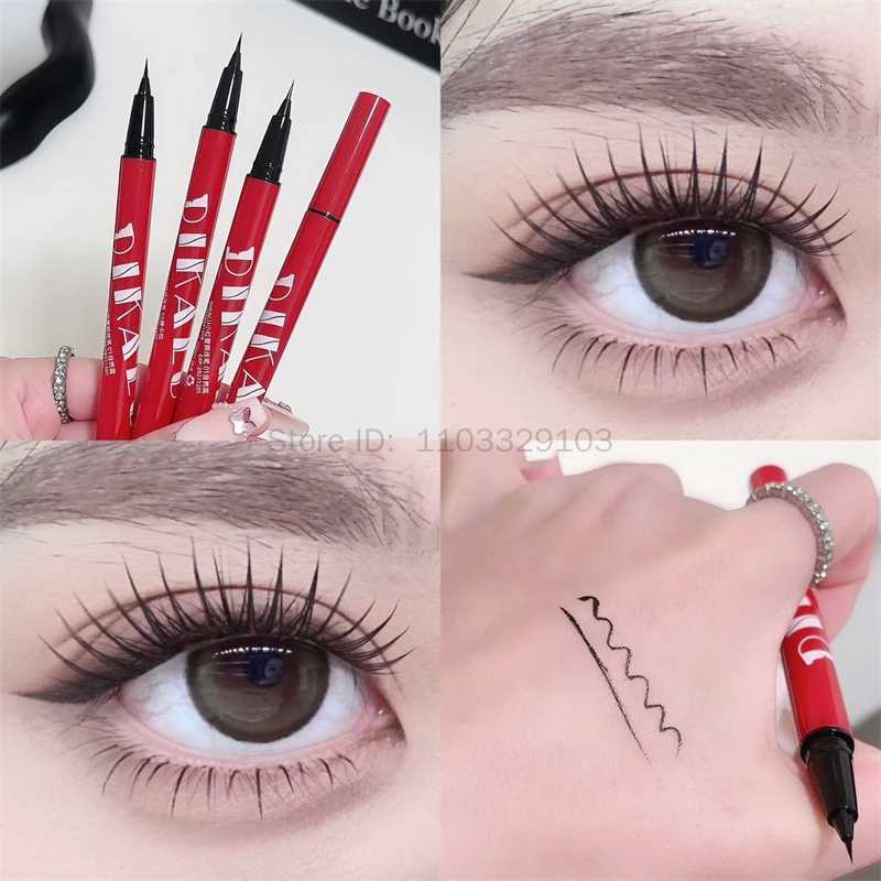 Ultrafine Liquid Eyeliner Lying Silkworm Waterproof Long Lasting Quick Dry Nonsmudging Eyeliner Natural Black Brown MakeupL251024
