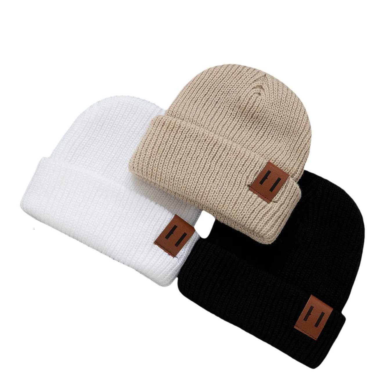 3pcs Autumn Winter Baby Warm Knitted Hats Kids Knit Beanie Hat Solid Color Children Hat For Boys Girls AccessoriesL251024