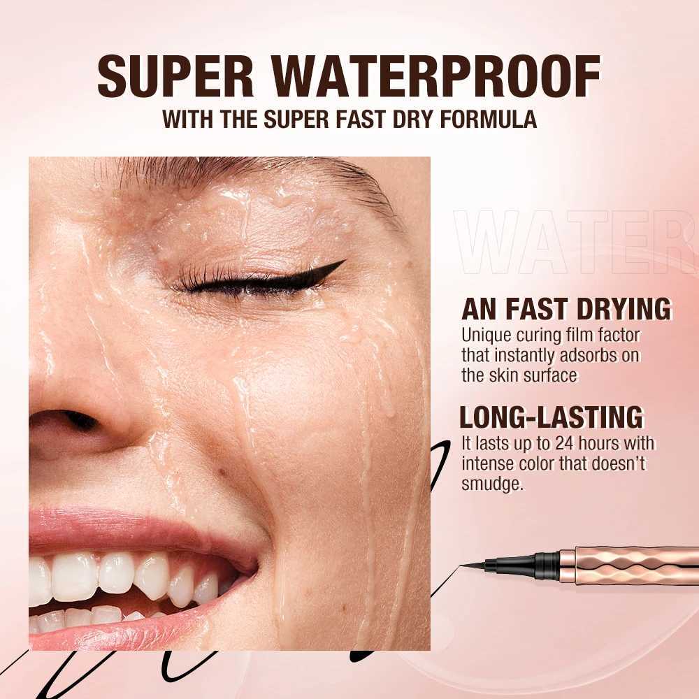 OTWOO Eyeliner Pencil Liquid Eye Liner Waterproof Smudge Proof Quick Drying 12 Hour Wear Ultra Fine Black Eyeliner for ArrowsL251024