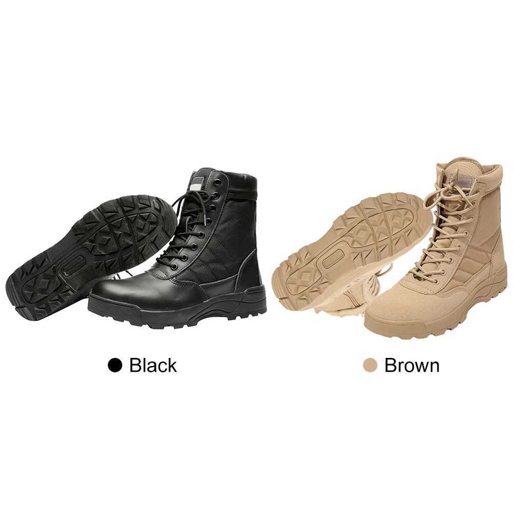 Desert Combat Boots Breathable Outdoor Hiking Boots Hightop Hunting Training Boots Lightweight NonSlip for Men W251024