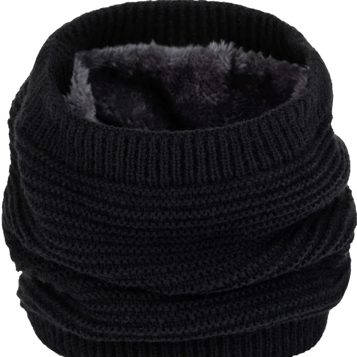 Womens Winter Fleece Neck Scarf Thickened Warmth Autumn Neck Sleeve Men Scarf Scarves Plush Double Layer Neckerchief Scarf Ring 251020