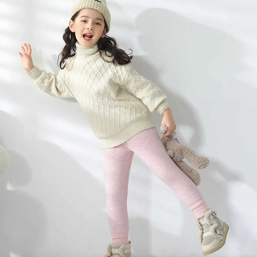 SheeCute Girls Boys Winter Leggings Fleece Lined Toddler Kids Basic Full Length PantsT251024