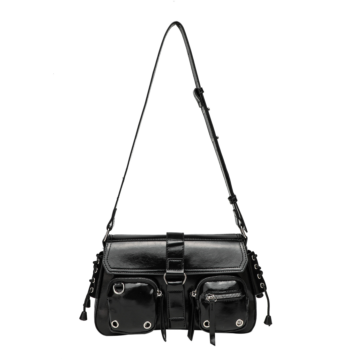 Luxury Brand Designer Bag 2025 New Motorcycle Style Sweet Cool Millennium Hot Girl Single Shoulder Underarm Bag Textured Versatile Niche Crossbody Bag