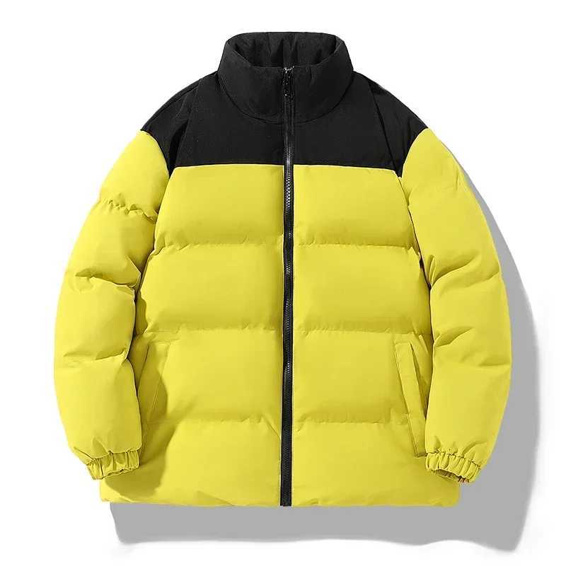 Winter Jacket Mens Classic Fashion Splicing Stand Collar Windproof Parka Korean Female Male Allmatch Down Cotton Padded Coat Z251024