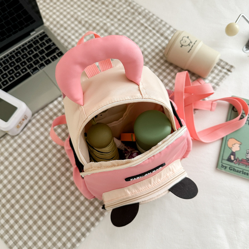 New designer small backpack cartoon cute panda children's backpack suitable for boys and girls outdoor backpacks