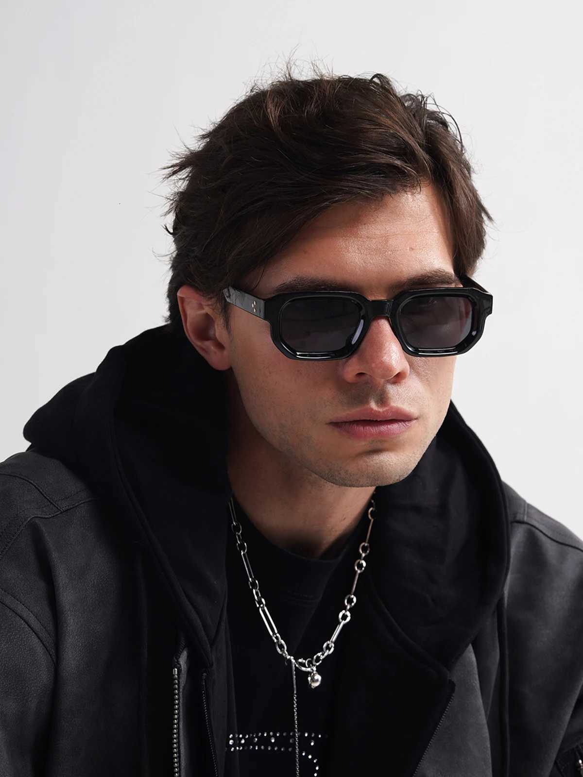 Ruiao Men Vintage Rectangle Frame Sunglasses Fashion Retro Sun Glasses Luxury Brand Design UV400 Shades Eyewear Women Sun GlasseT251024