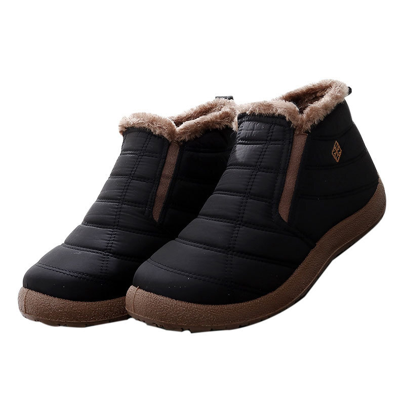 Winter designer fashionable men's cotton shoes high top warm wool snow boots umbrella cloth large cotton shoes lightweight couple cotton shoes