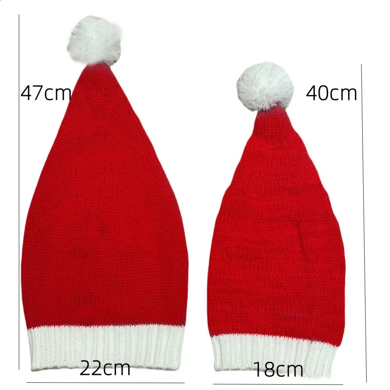 Knitted Christmas Hats Cute Pompom Adult s Soft Beanie Hat Year Party s Gift Navidad Noel Christmas Decoration 251023