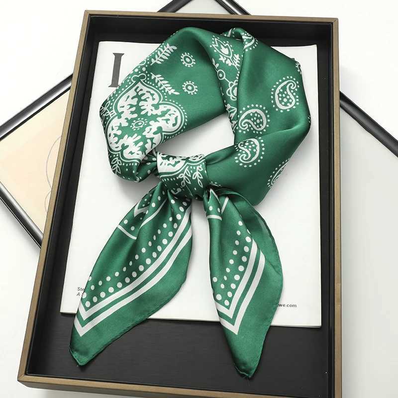 Fashion Print Silk Haiands Scarf Wen 2025 Spring New Elagant Flandana Neck Kerchief Bands Foard Fem Scarfs Y251024