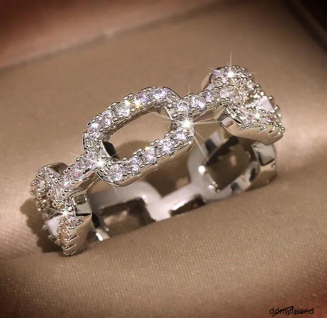 Sterling Sier CZ Ring Set - Elegant Cubic Zirconia Wedding Band For Women And Men Ddmyfriend