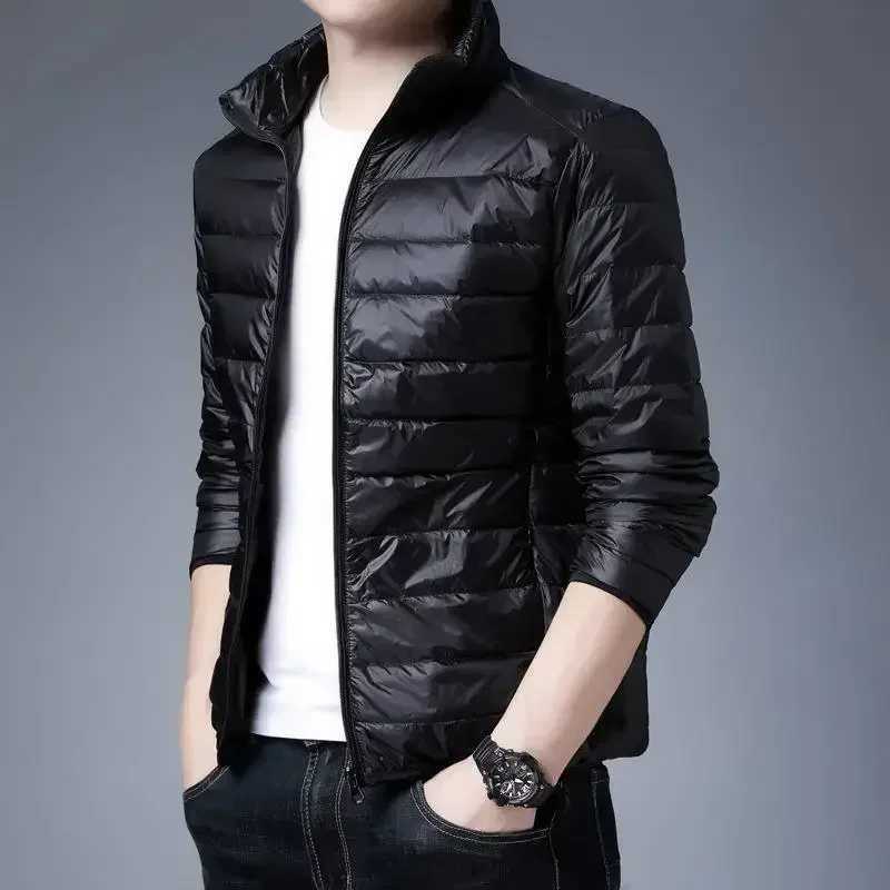 Solid Color Down Jacket Man Slim Fit Winter Coat for Men Cheap Clothes Offer New In Original Brands Cold Fast Delvery Harajuku Z251024