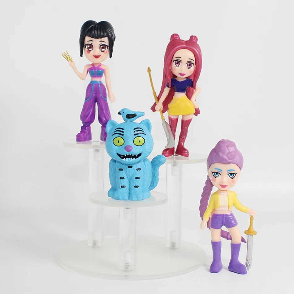 8pcsSet Kpop Demon Hunters Action Figure Toy Derpys Tiger Rumi Mira Zoey Sussy Figurine Doll For Fans Gift J251024