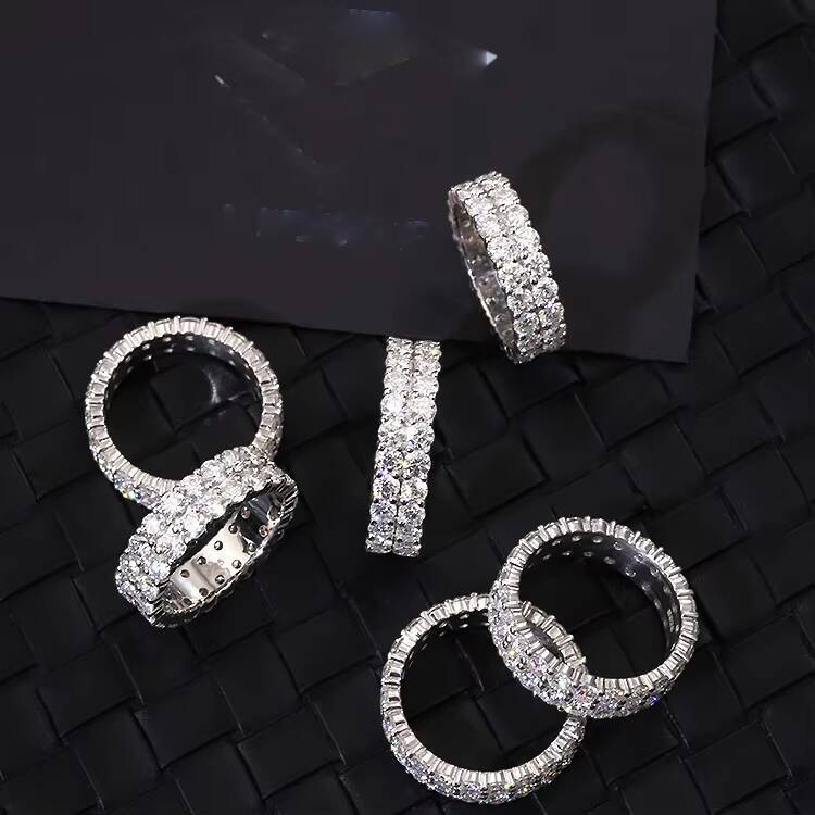 High Quality Moissanite Ring Igi Certified Diamond 14k 18k White Gold Rings Emerald Cut Engagement Ring Jewelry Women