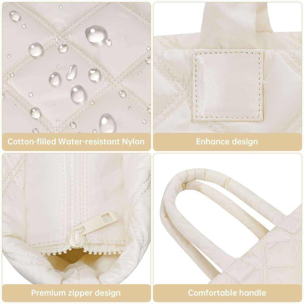 New Quilted Women's Zipper Handbag Down Work Shoulder Bag