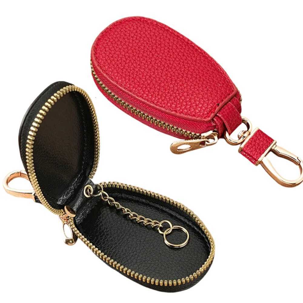 1PCS Leather Zipper Key Wallet Keychain Multifunctional Mini Purse Key Holder Case Folding Large Paper Money Storage Simple Z251023