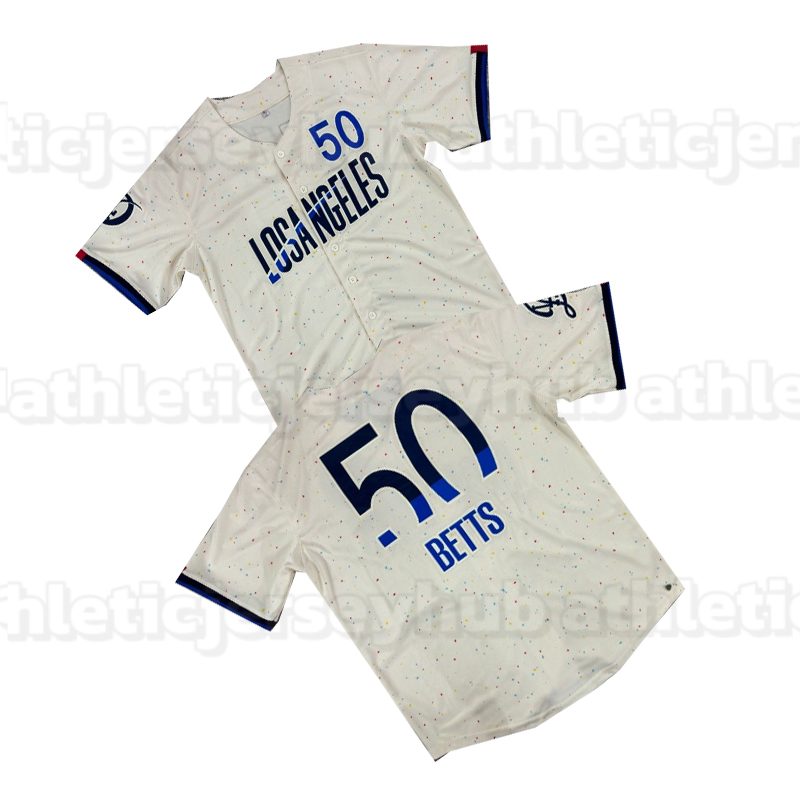 In Stock 17 Ohtani 42 Robinson 50 Betts Baseball Jersey Men's Retro Classic Sportswear Stitched Letter Number Design