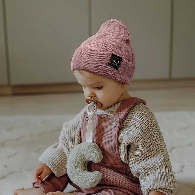Autumn Winter Solid Color Baby Boys Girls Hat Knitted Soft Kids Beanie Cap For 06 Month Newborn Toddler Windproof Warm Hat 2025L251024