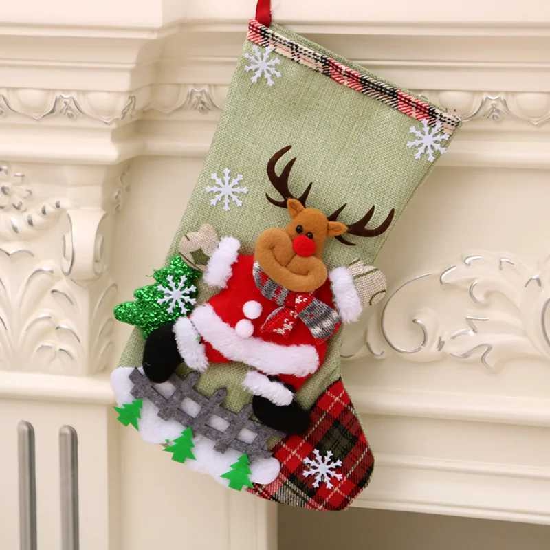 Christmas Decoration Christmas Socks Ornaments Pendant Small Boots Children New Year Candy Bag Gift Fireplace Tree Jewelry J251024